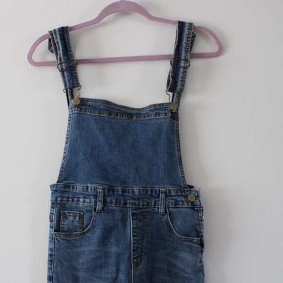 Philipp Plein Denim Overalls Dungarees Raw Hem Low Back XS-S - Picture 2 of 9